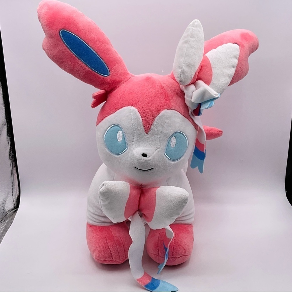 Build A Bear 18” Pokemon Sylveon Sound BAB Stuffed Animal Plush Cartoon Kids Toy